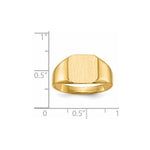 14K 11.0x11.0mm Open Back Mens Signet Ring view