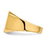 14K 12.5x13.0mm Open Back Mens Signet Ring view