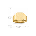 14K 12.5x13.0mm Open Back Mens Signet Ring view