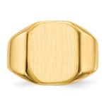 14K 13.0x15.5mm Open Back Mens Signet Ring view