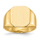 14K 13.0x15.5mm Open Back Mens Signet Ring