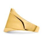14K 15.0x17.0mm Open Back Mens Signet Ring view