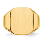 14K 15.0x17.0mm Open Back Mens Signet Ring view