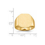 14K 15.0x17.0mm Open Back Mens Signet Ring view