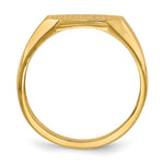 14K 12.5x11.0mm Open Back Signet Ring view