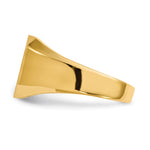 14K 12.5x11.0mm Open Back Signet Ring view