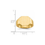 14K 12.5x11.0mm Open Back Signet Ring view