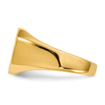 14K 12.5x11.0mm Closed Back Signet Ring view