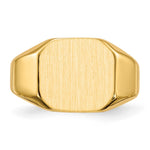 14K 12.5x11.0mm Closed Back Signet Ring view