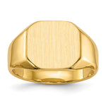 14K 12.5x11.0mm Closed Back Signet Ring view