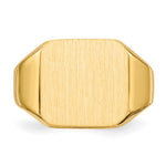 14K x14. Closed Back Mens Signet Ring view