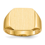 14K x14. Closed Back Mens Signet Ring view