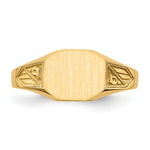 14K 8.5x7.0mm Closed Back Signet Ring view