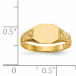 14K 8.5x7.0mm Closed Back Signet Ring view