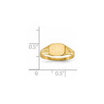 14K 8.5x7.0mm Open Back Signet Ring view