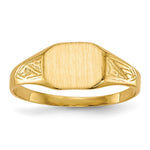 14K 8.5x7.0mm Open Back Signet Ring view
