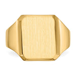 14K 12.5x15.0mm Closed Back Mens Signet Ring view