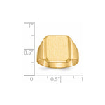 14K 12.5x15.0mm Closed Back Mens Signet Ring view