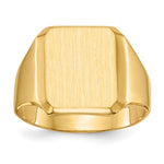 14K 12.5x15.0mm Closed Back Mens Signet Ring view