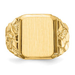 14K 13.0 x Open Back Mens Signet Ring view