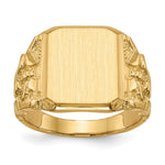 14K 13.0 x Open Back Mens Signet Ring view