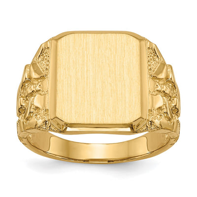 14K gold signet ring