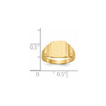 14K Closed Back Signet Ring view