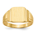 14K Closed Back Signet Ring view
