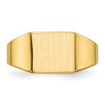 14K 8.5x7.0mm Closed Back Signet Ring view