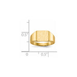 14K 8.5x7.0mm Closed Back Signet Ring view