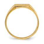 14K 8.5x9.0mm Closed Back Signet Ring view