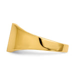 14K 8.5x9.0mm Closed Back Signet Ring view