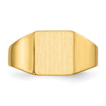 14K 8.5x9.0mm Closed Back Signet Ring view