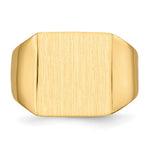 14K 12.0x13.0mm Closed Back Mens Signet Ring view