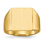 14K 12.0x13.0mm Closed Back Mens Signet Ring view