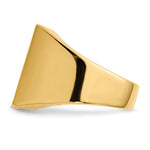 14K 16.5x17.5mm Closed Back Mens Signet Ring view