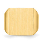 14K 16.5x17.5mm Closed Back Mens Signet Ring view