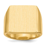 14K 16.5x17.5mm Closed Back Mens Signet Ring view
