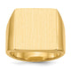 14K 16.5x17.5mm Closed Back Mens Signet Ring