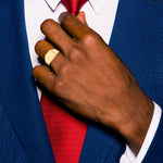 14K 8.5x9. Open Back Signet Ring view