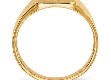 14k 8.5x9. Open Back Signet Ring (Style RS363)