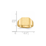 14K 8.5x9. Open Back Signet Ring view