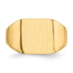 14K 11.0x11.5mm Open Back Signet Ring view