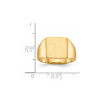 14K 11.0x11.5mm Open Back Signet Ring view