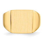 14K 13.0x13.0mm Open Back Mens Signet Ring view