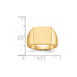 14K 13.0x13.0mm Open Back Mens Signet Ring view