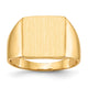 14K 13.0x13.0mm Open Back Mens Signet Ring