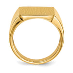 14K 15.5x17.5mm Open Back Mens Signet Ring view