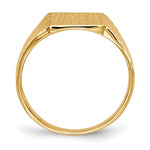 14K 8.0x9.5mm Closed Back Signet Ring view