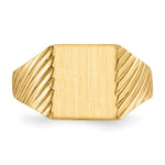 14K 8.0x9.5mm Closed Back Signet Ring view